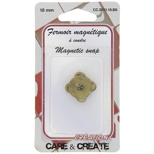 Mercerie - Fermoir magnétique à coudre BRONZE