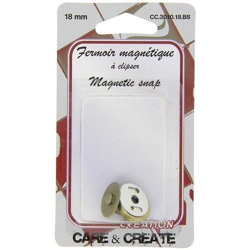 Mercerie - Fermoir magnétique attache parisienne LAITON