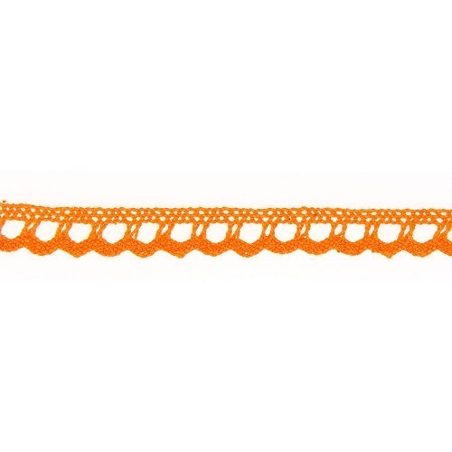 Mercerie - Dentelle coton orange 10mm