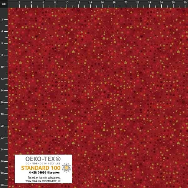 Patch - coeur,pois et etoile rouge