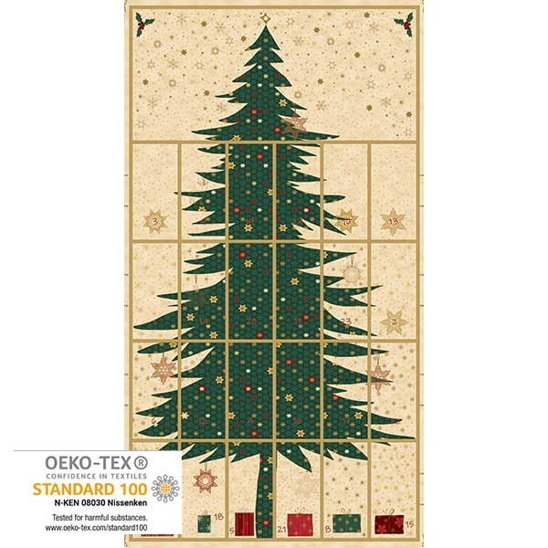 Panneau - Calendrier de l'avent sapin vert