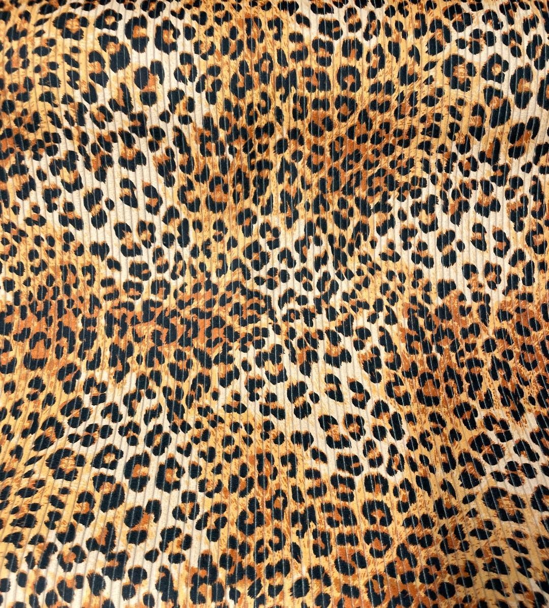 Ameublement -velours cotelé leopard