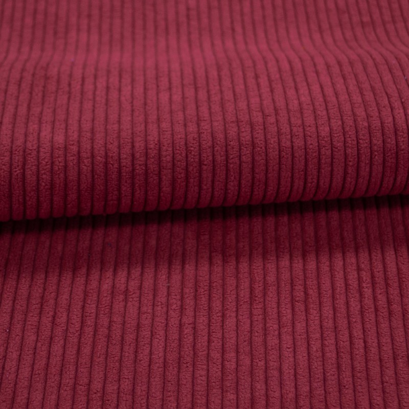 Ameublement -velours cotelé bordeaux