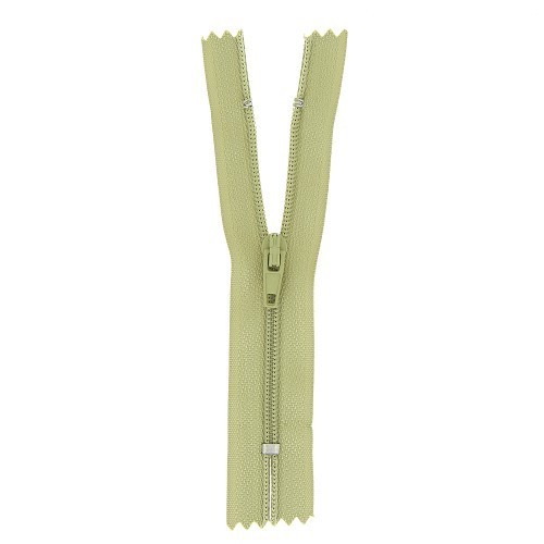 Mercerie - Fermeture à glissière vert kaki claire non séparable