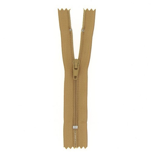 Mercerie - Fermeture à glissière ocre non séparable