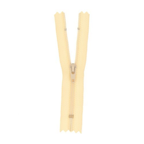 Mercerie - Fermeture à glissière beige rosé non séparable