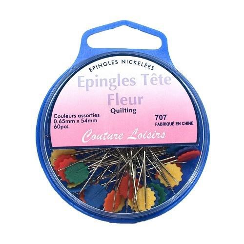 Mercerie - Épingles tête fleur