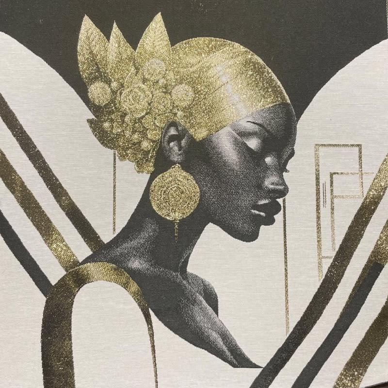 Carré -africaine bandeau dore lurex