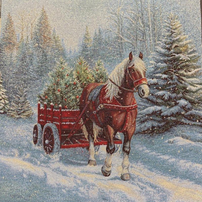Carré - Cheval calèche  lurex