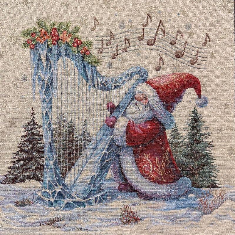 Carré -Lutin harpe lurex