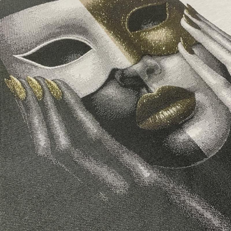 Carré -Visage masque dore lurex – Image 2