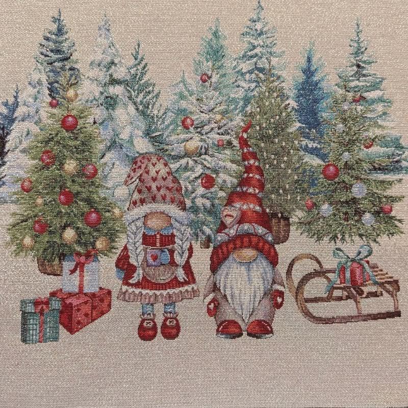 Carré -Couple lutin lurex