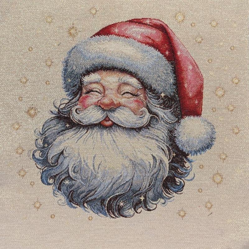 Carré - Tête père noël  lurex