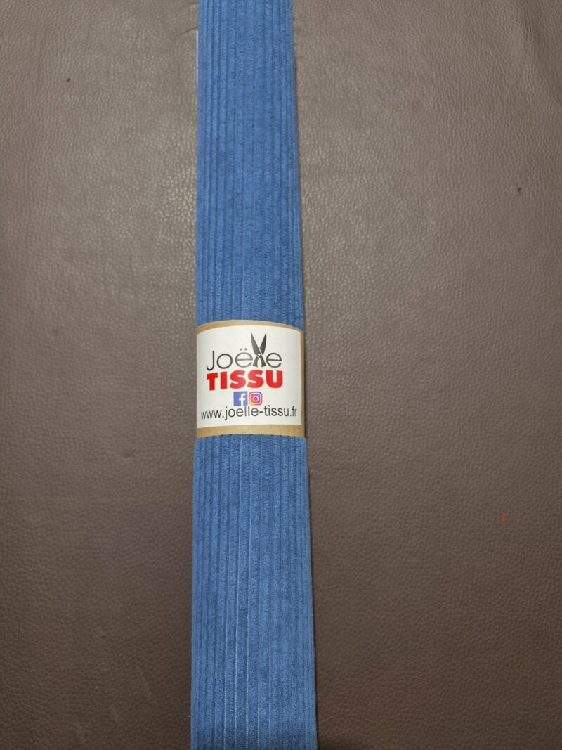 Ameublement -velours cotelé Bleu jeans